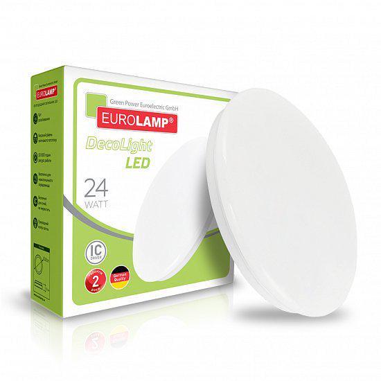 Светильник накладной LED Eurolamp круглый 24W 4000K (24575943)