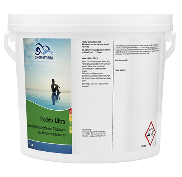 Химическое средство для бассейнов Flockfix Ultra высокоэффективный порошковый флокулянт для коагуляции и осаждения взвешенных частиц 0,8 кг (31515261)