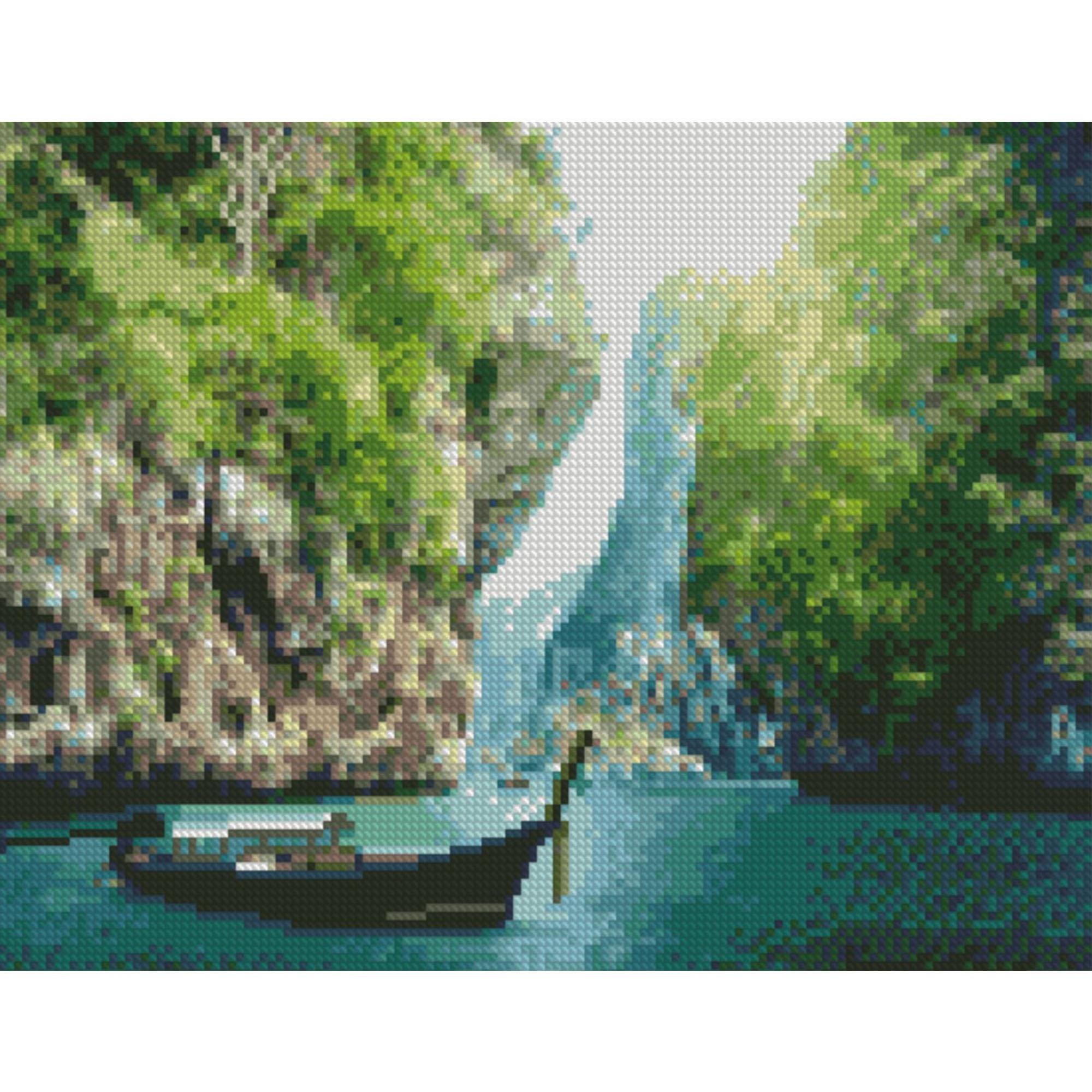 Алмазная мозаика Strateg Фантастический пейзаж 30x40 см (Str-HX327)