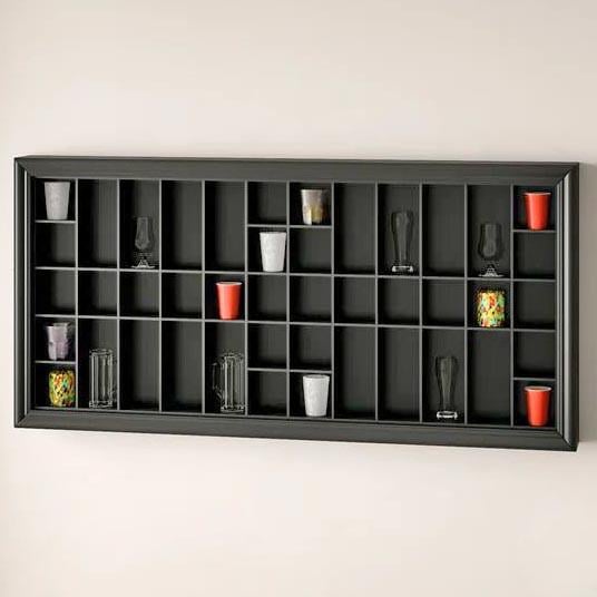 Полиця для чарок з дерева Макартні Венге (ПДШ-003912)