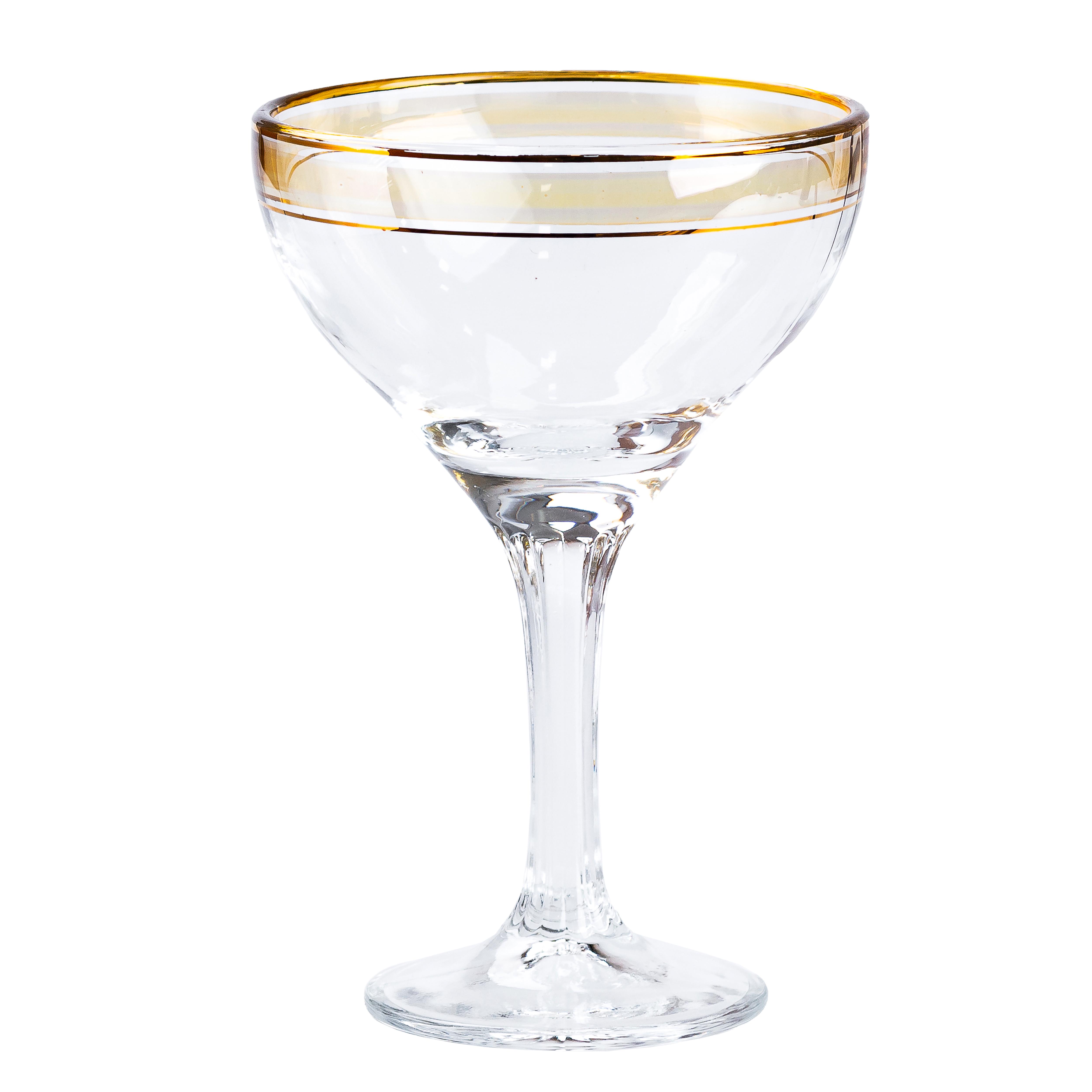 Набір келихів для коктейлів фігурних на високій ніжці 2 шт. по 290 мл Жовтий (HP544) - фото 3 Набір келихів для коктейлів фігурних на високій ніжці 2 шт. по 290 мл Жовтий (HP544) - фото 3