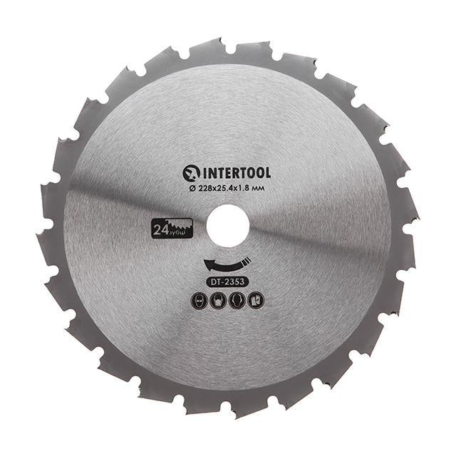 Ніж для мотокоси/тримера з твердосплавними напайками Intertool DT-2353 ø 228 мм 24T