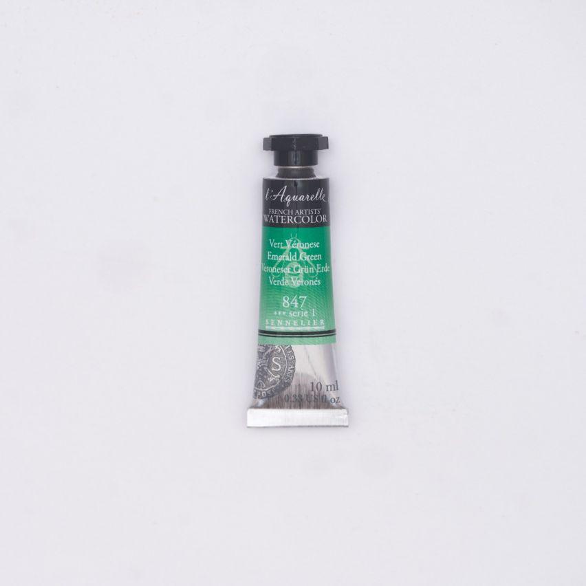 Акварель в тюбиках Sennelier L'Aquarelle S1 10 мл Изумрудно-зеленый