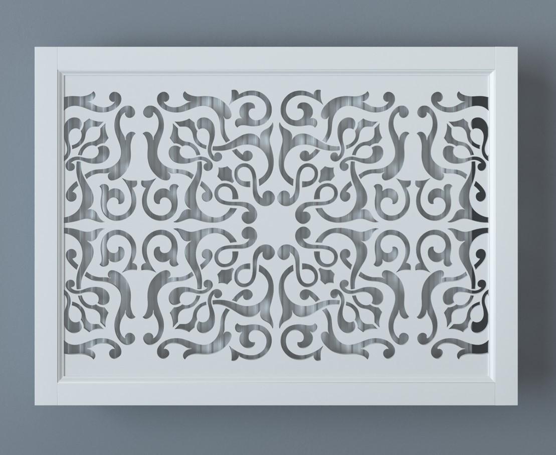 Экран-решетка декоративная на батарею отопления R85-F80 Белый (26511314) - фото 2 Экран-решетка декоративная на батарею отопления R85-F80 Белый (26511314) - фото 2