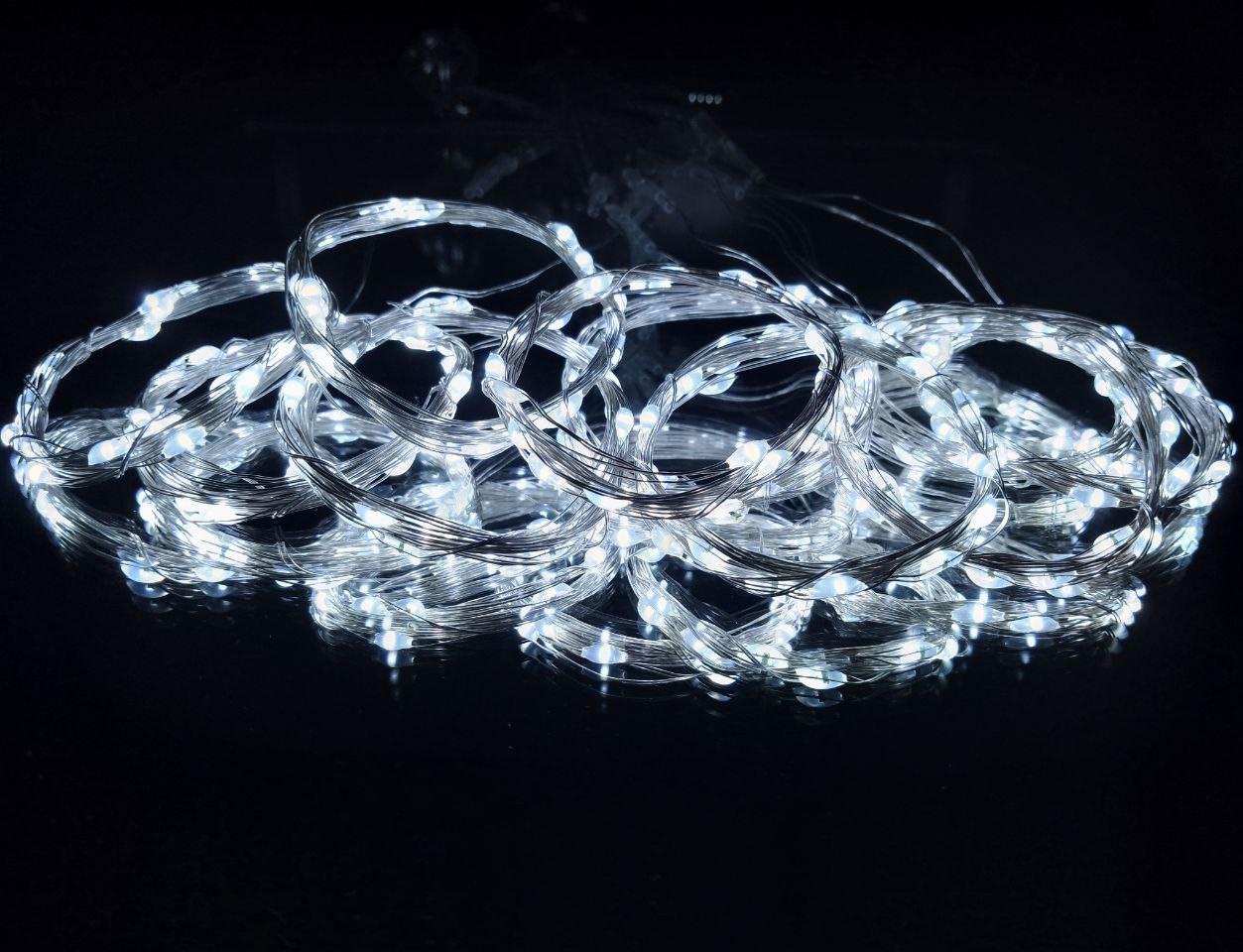 Гірлянда штора світлодіодні краплі від USB 8 режимів з пультом 3x2 м 200 LED Холодний білий - фото 5 Гірлянда штора світлодіодні краплі від USB 8 режимів з пультом 3x2 м 200 LED Холодний білий - фото 5