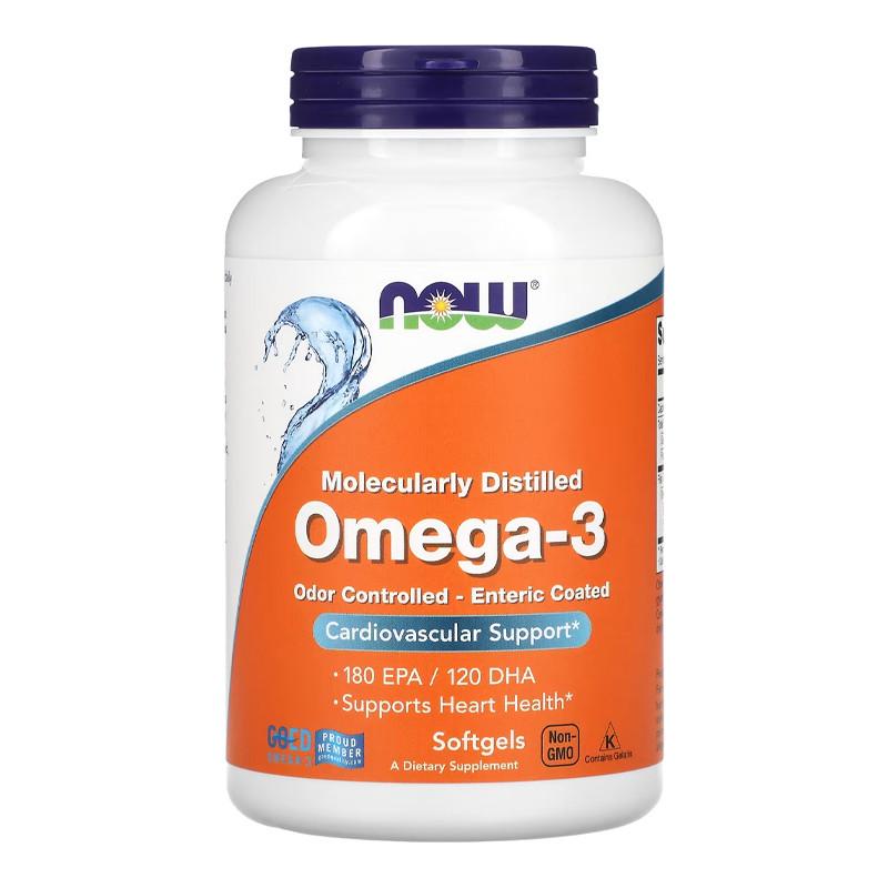 Омега 3 NOW Omega-3 Odor Controlled 90 капс. (11800-01)