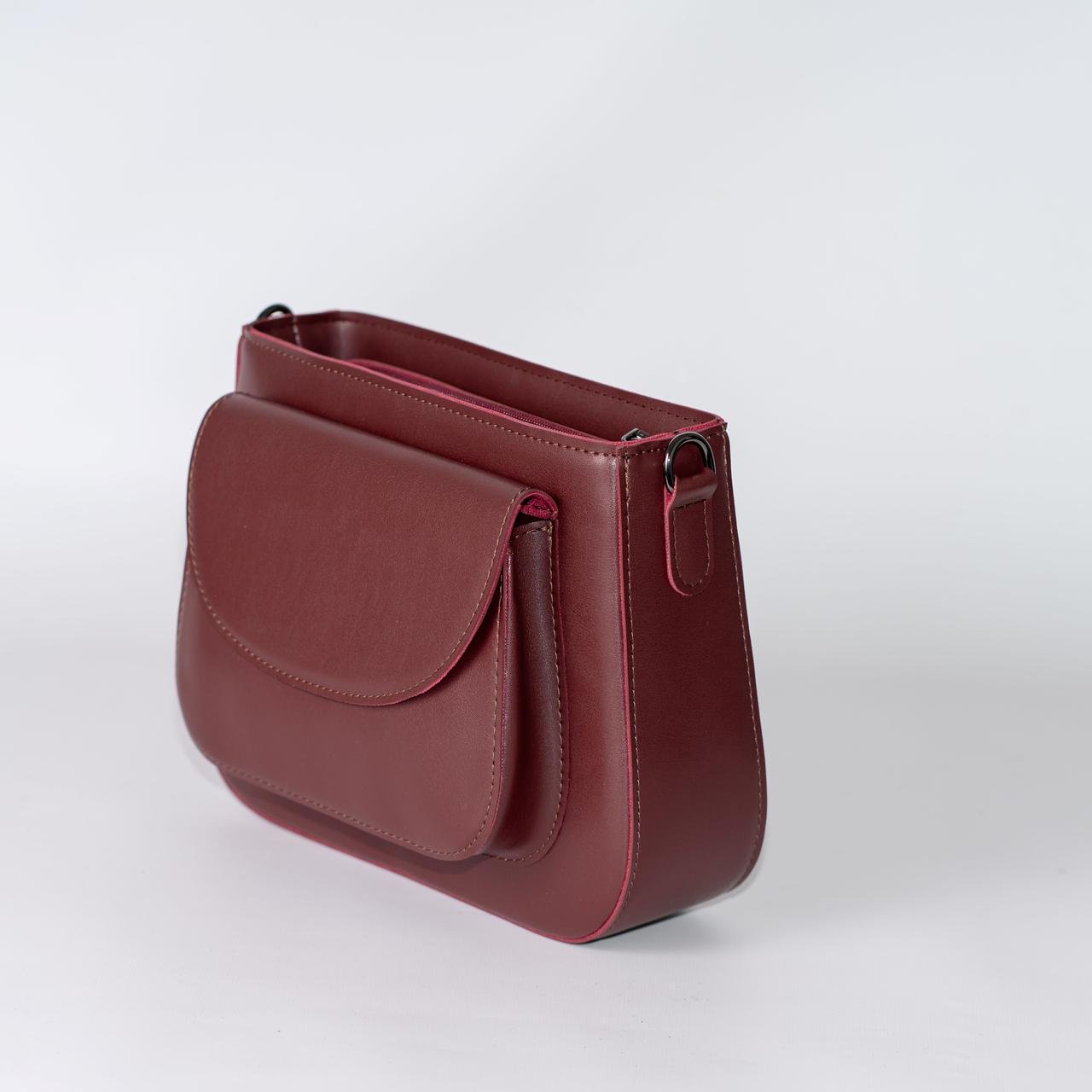 Сумка женская кросс-боди XENIA № 41-24 из эко-кожи Бордовый - фото 3 Сумка женская кросс-боди XENIA № 41-24 из эко-кожи Бордовый - фото 3