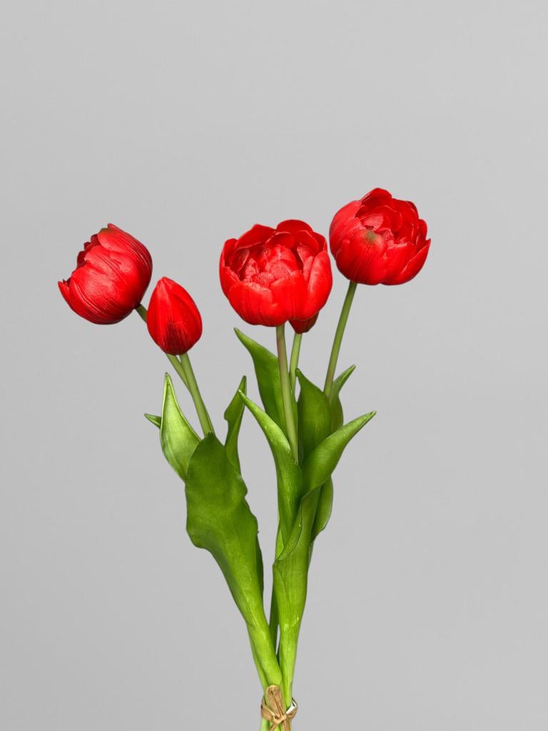 Букет искусственных тюльпанов 5 шт. 44 см Красный (К07022) Букет искусственных тюльпанов 5 шт. 44 см Красный (К07022)
