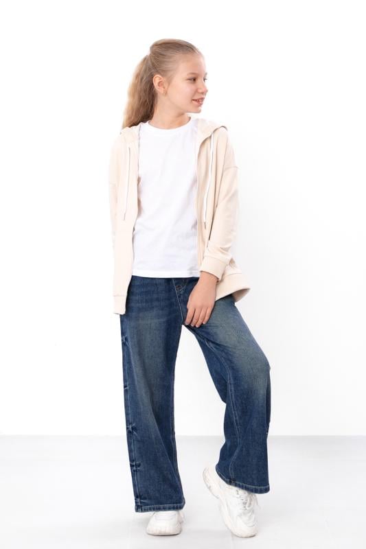 Джинси підліткові демісезонні палаццо для дівчинки Носи Своє 120 см Синій (17184)