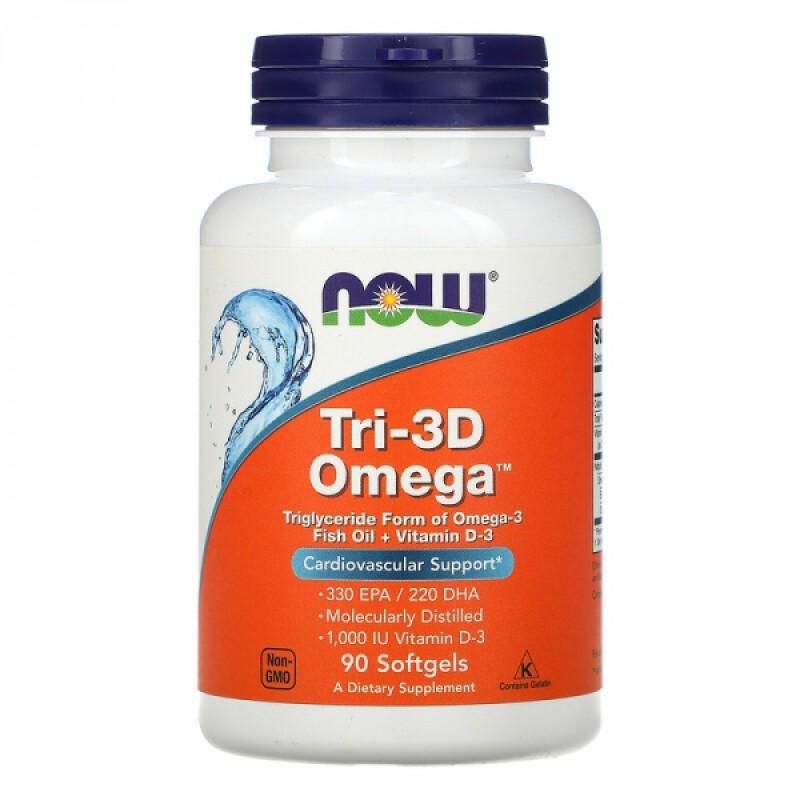 Риб'ячий жир Now Foods Tri-3D Omega 90 капс. (NOW-01686)