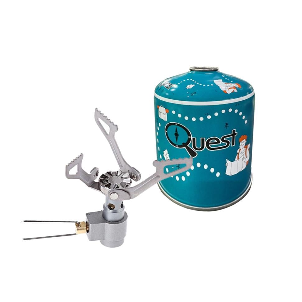 Газовая горелка титановая BRS-3000T и резьбовой газовый баллон Quest 450 г Grey (BRS-3000TQ-G450) Газовая горелка титановая BRS-3000T и резьбовой газовый баллон Quest 450 г Grey (BRS-3000TQ-G450)