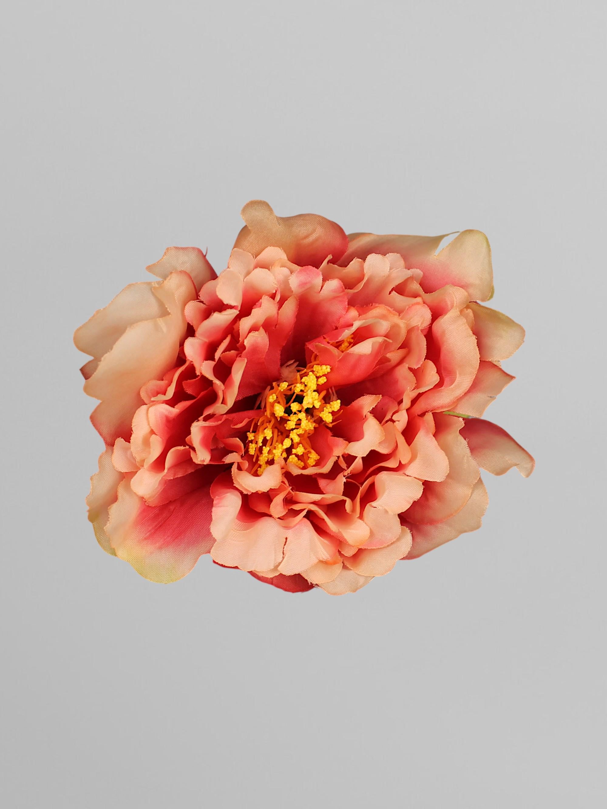 Искусственная головка пиона раскрыта 12 см Кремово-розовый (К05048)