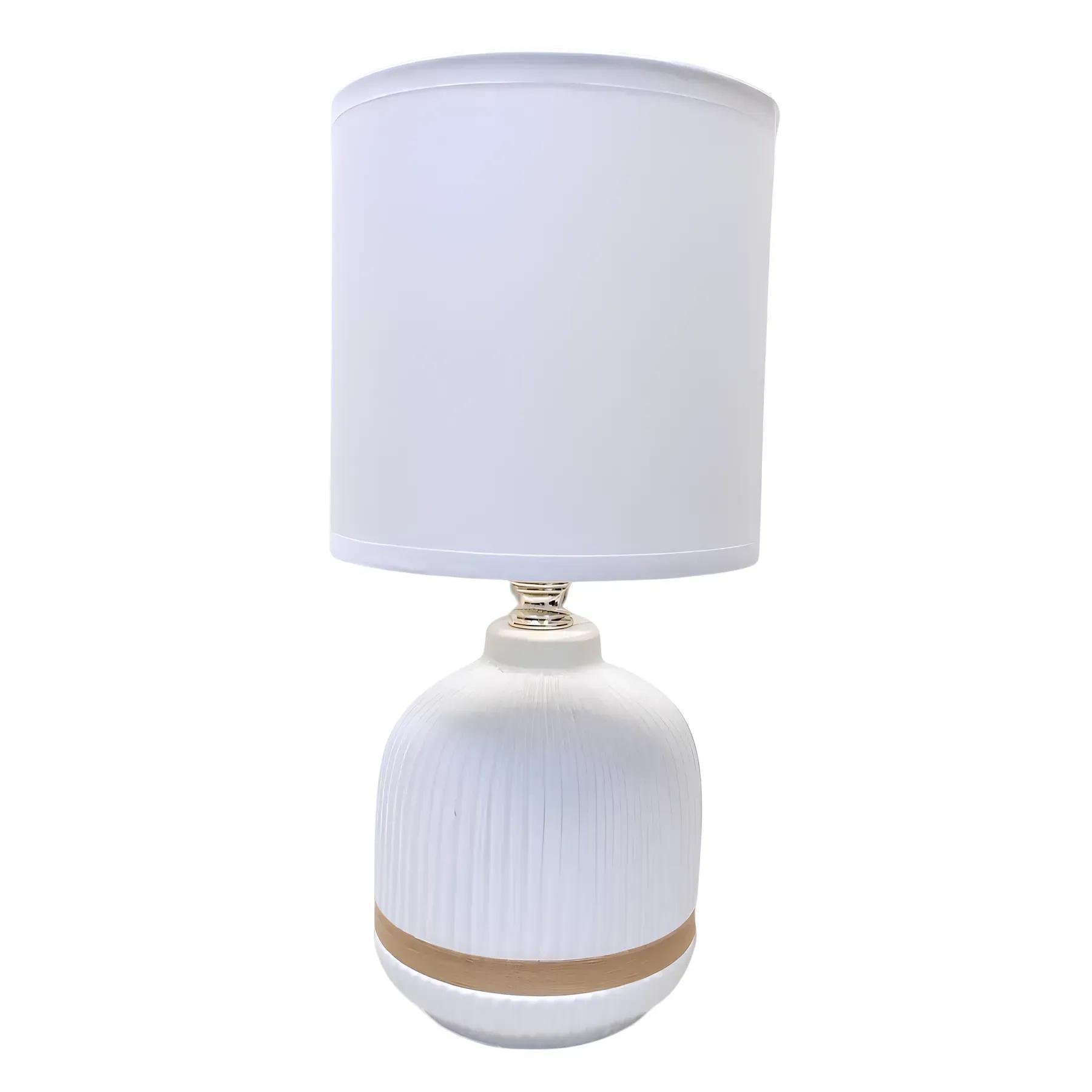 Настільна лампа Valeso з текстильним абажуром Е14 IP20 HS8876 White (28689445)