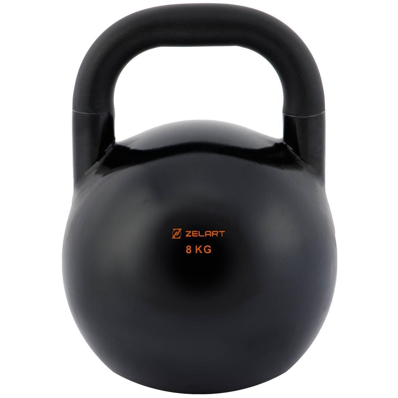 Гиря соревновательная цельная стальная окрашенная Zelart TA-7795-8 8 кг Черный (2532854979)