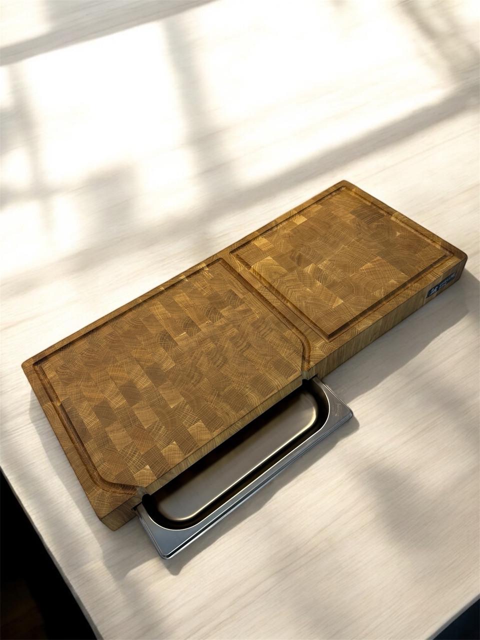 Дошка обробна Gorillas BBQ торцева подвійна з піддоном 700х300х60 мм (DS56) - фото 4 Дошка обробна Gorillas BBQ торцева подвійна з піддоном 700х300х60 мм (DS56) - фото 4