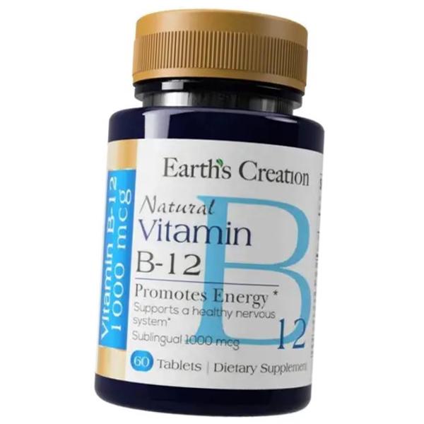 Витамин В12 сублингвальный Earth's Creation Natural Vitamin B-12 60 таб. (36604003)