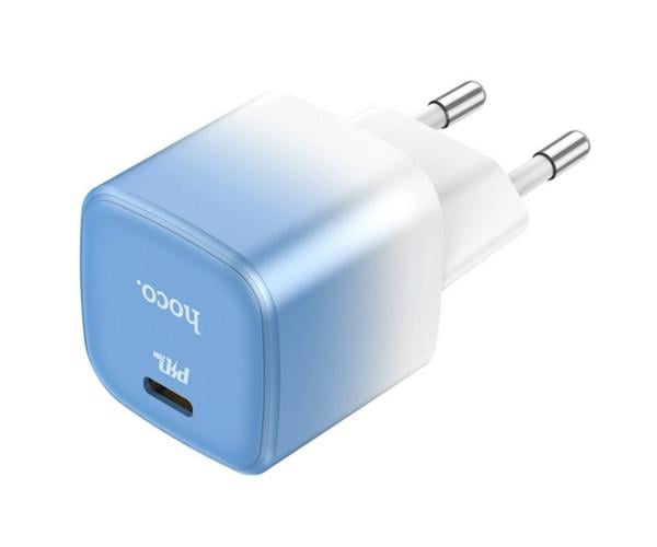 Пристрій зарядний мережевий Hoco C101A QC3.0 PD20W 3A без кабелю Blue