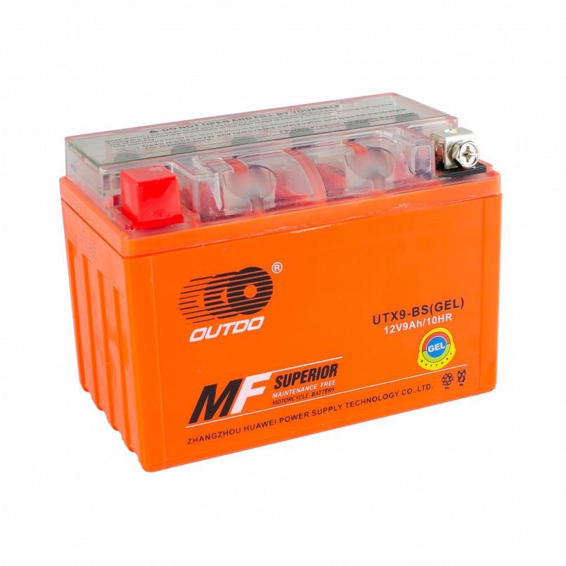 Акумулятор гелієвий мото Outdo UTX9-BS GEL 12V 9Ah 150x87x105 см
