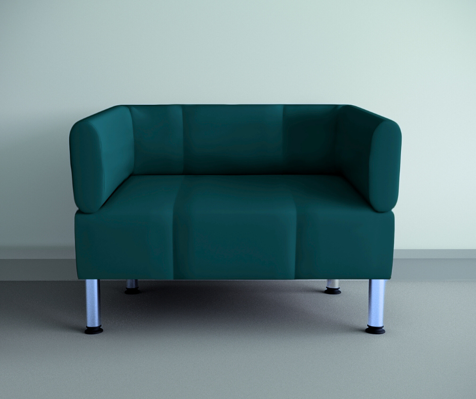 Кресло офисное ТОБІ ШО Бенно-1 с подлокотниками и прямой ногой кожзам 1000х720х750 мм Морская волна (2215) - фото 1 Кресло офисное ТОБІ ШО Бенно-1 с подлокотниками и прямой ногой кожзам 1000х720х750 мм Морская волна (2215) - фото 1