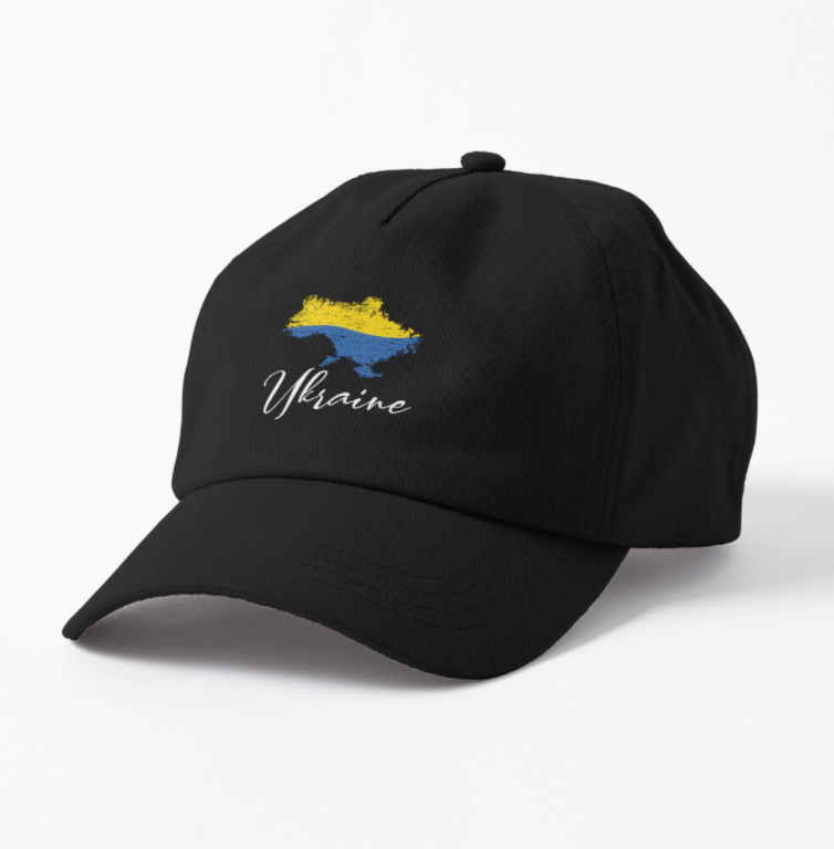 Кепка унісекс Malfini з патріотичним принтом Ukraine Map Чорний (УКР58К-1599007028)