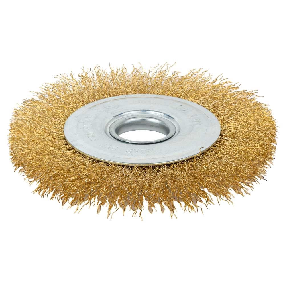 Щетка проволочная дискообразная Grad 115 мм 22,2 мм латунированная (9031115)