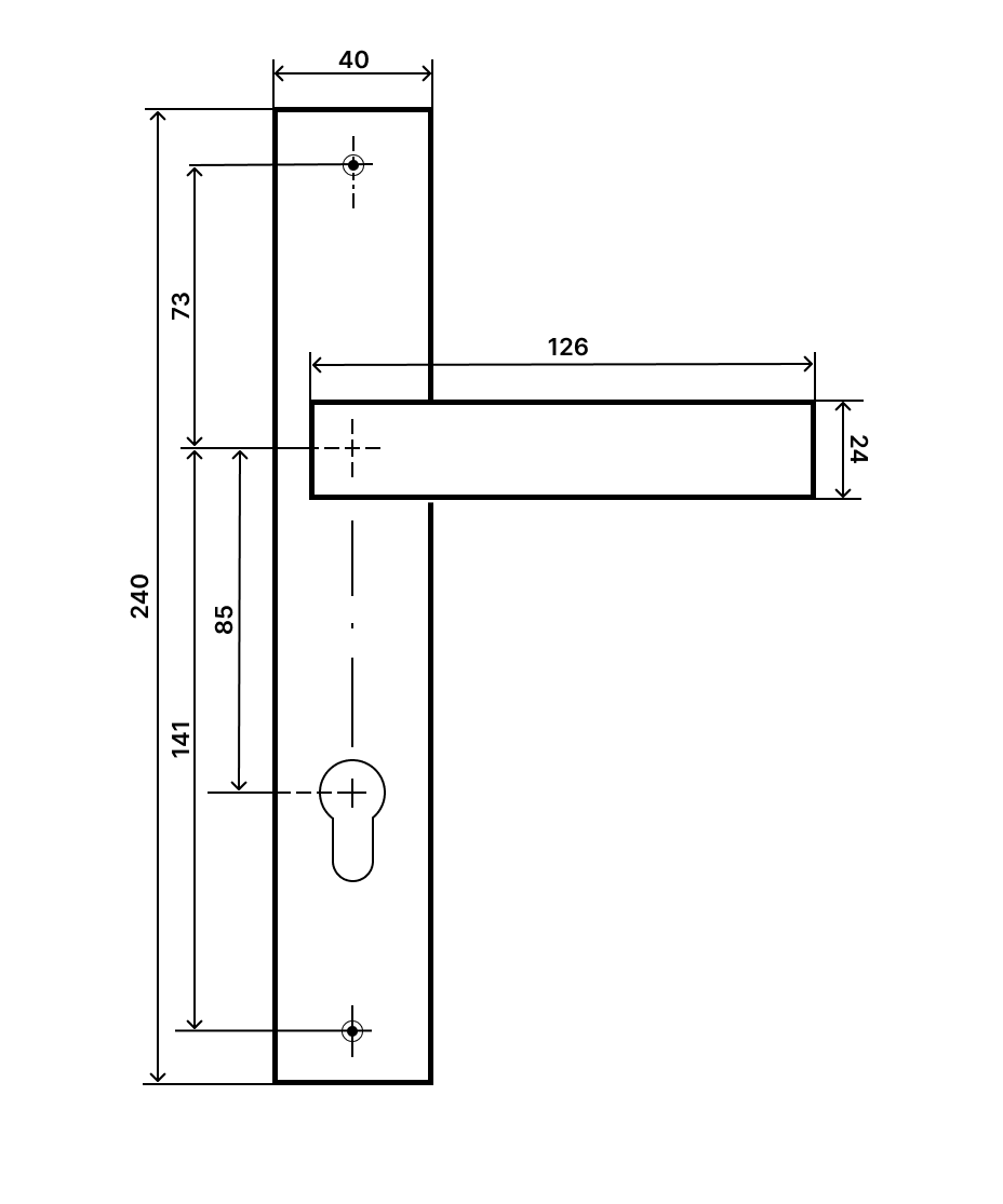Дверная ручка под ключ Siba NEMRUT на планке 85 мм Черный (AT71 3 66 66 (85)) - фото 2 Дверная ручка под ключ Siba NEMRUT на планке 85 мм Черный (AT71 3 66 66 (85)) - фото 2