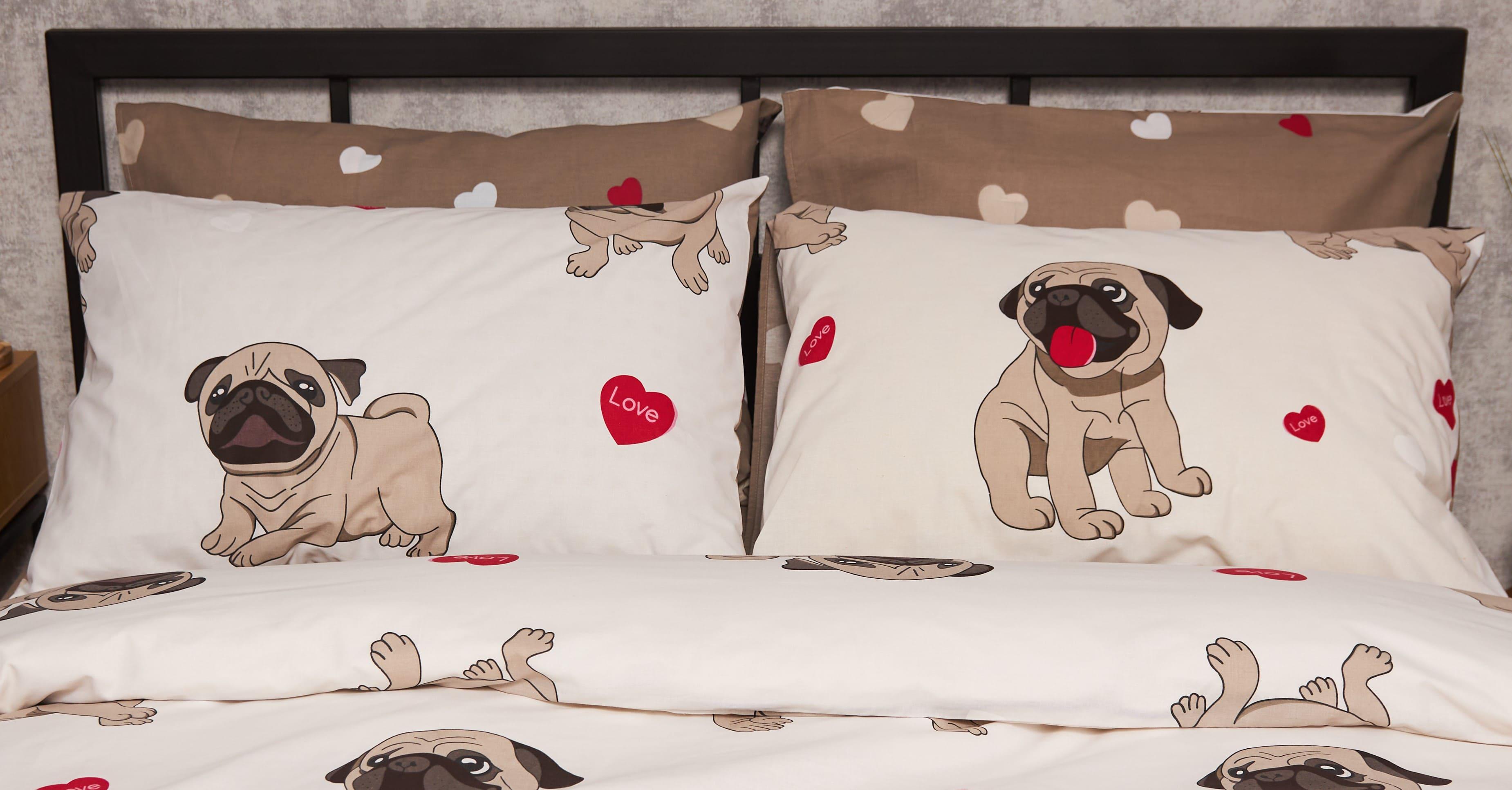 Набір наволочок Moon&Star Gold Люкс Bulldog Love бязь 40х60 см/2 шт. (MS-840000727) - фото 2