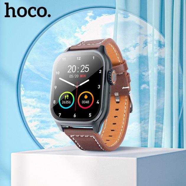 Смарт-годинник Hoco Y17 BT Call Track HeartRate IP67 Чорний (12837302) - фото 2