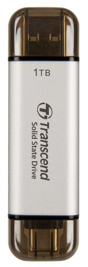 SSD-накопитель Transcend ESD310S 1TB USB Type C/A Silver (TS1TESD310S) - фото 2