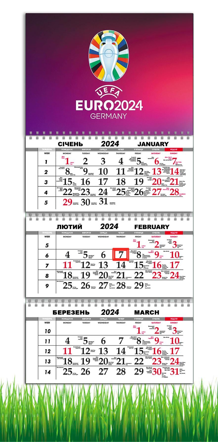 Календарь настенный квартальный на 2024 год на 3 пружины APRIORI Евро 2024 30х61 см (UA2352) Календарь настенный квартальный на 2024 год на 3 пружины APRIORI Евро 2024 30х61 см (UA2352)