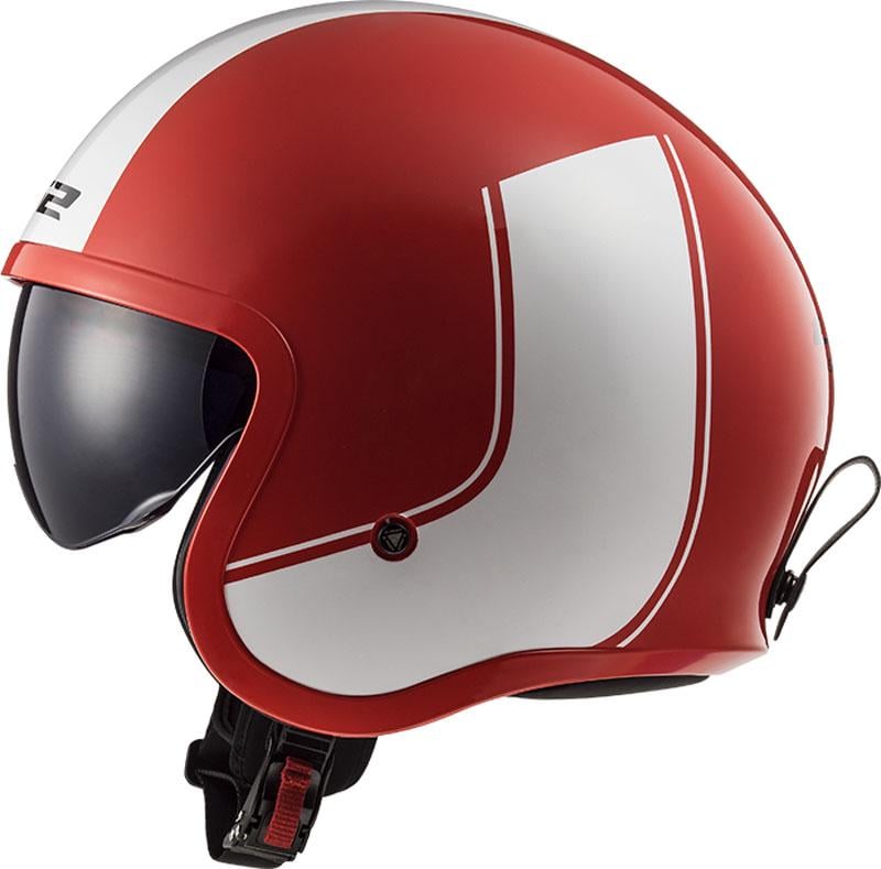 Мотошлем LS2 OF599 SPITFIRE RIM L White/ Red (12522)