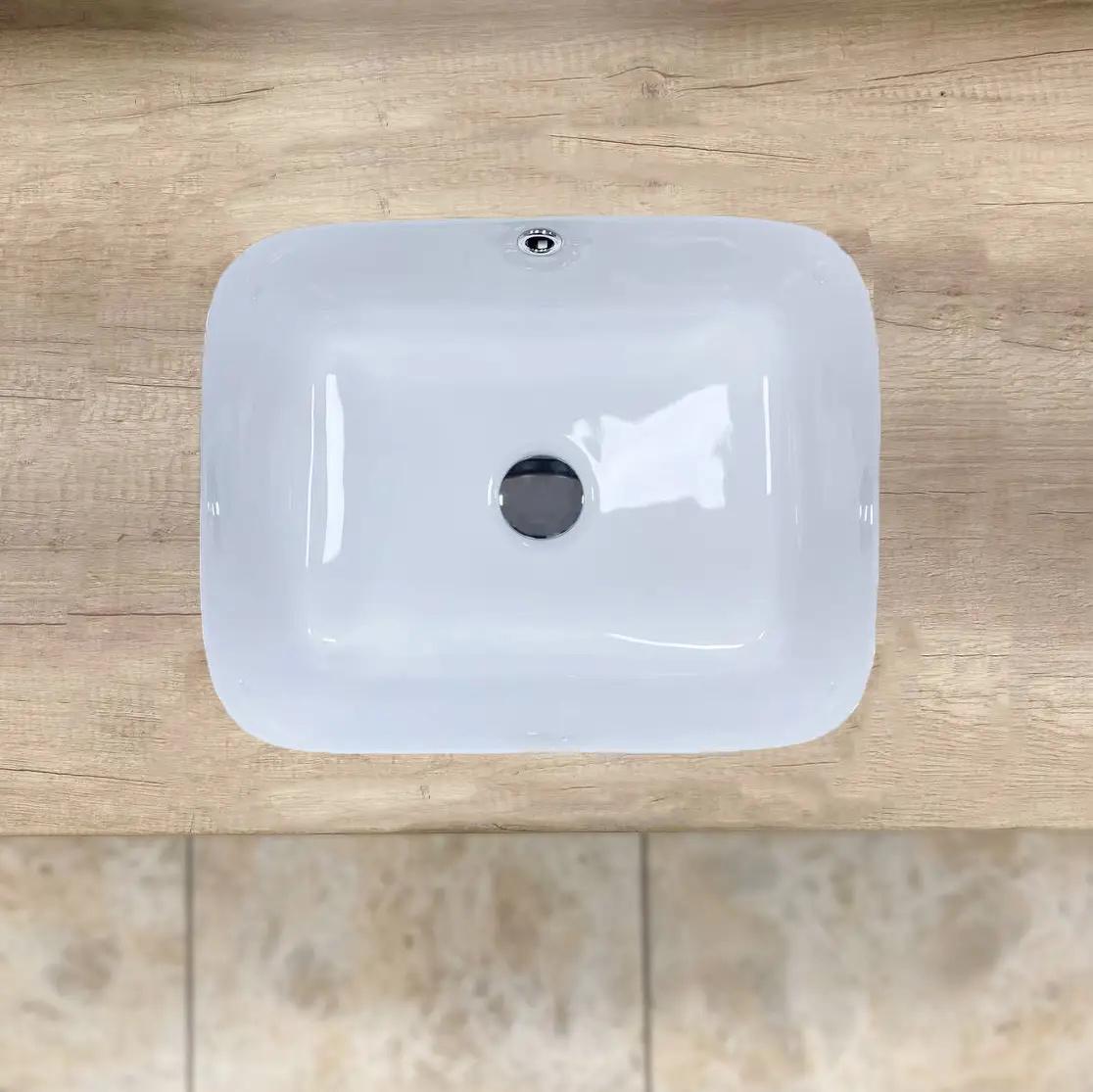 Раковина врізна VBI Modika прямокутна 400x490 мм Білий (RM-VBI-018027) - фото 4 Раковина врізна VBI Modika прямокутна 400x490 мм Білий (RM-VBI-018027) - фото 4