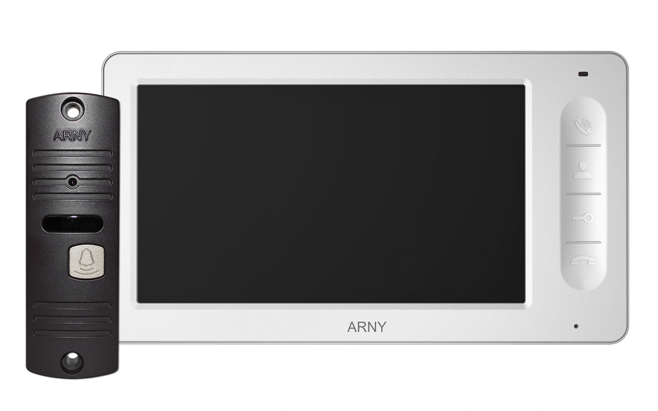Комплект відеодомофону ARNY AVD-7005 ver.2 Білий/ Коричневий