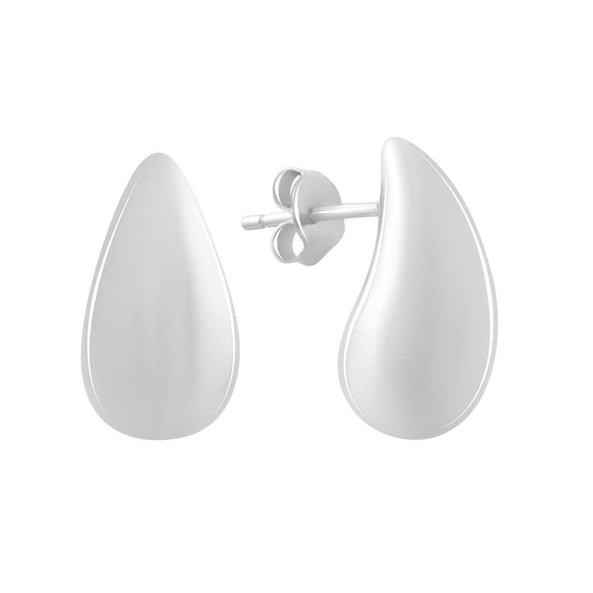 Серьги серебряные пусеты в форме капель Серьги серебряные пусеты в форме капель
