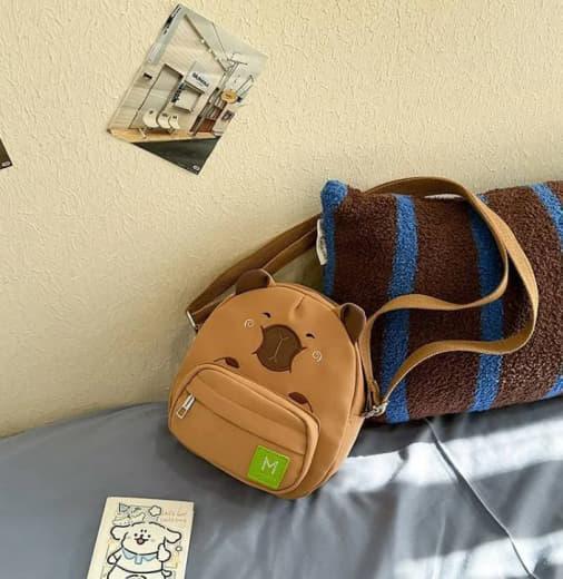 Сумка барсетка капибара Коричневый (2644909646) - фото 4 Сумка барсетка капибара Коричневый (2644909646) - фото 4