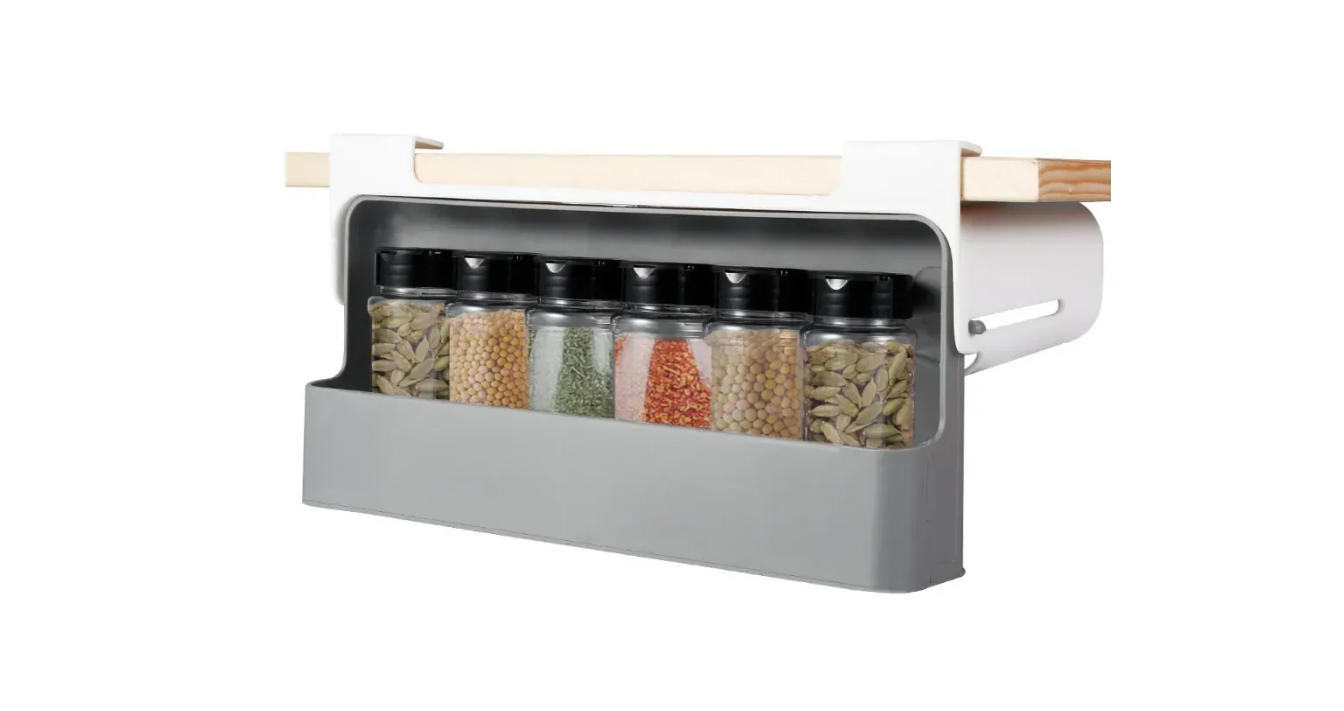 Подвесной органайзер для специй с баночками 6 шт.