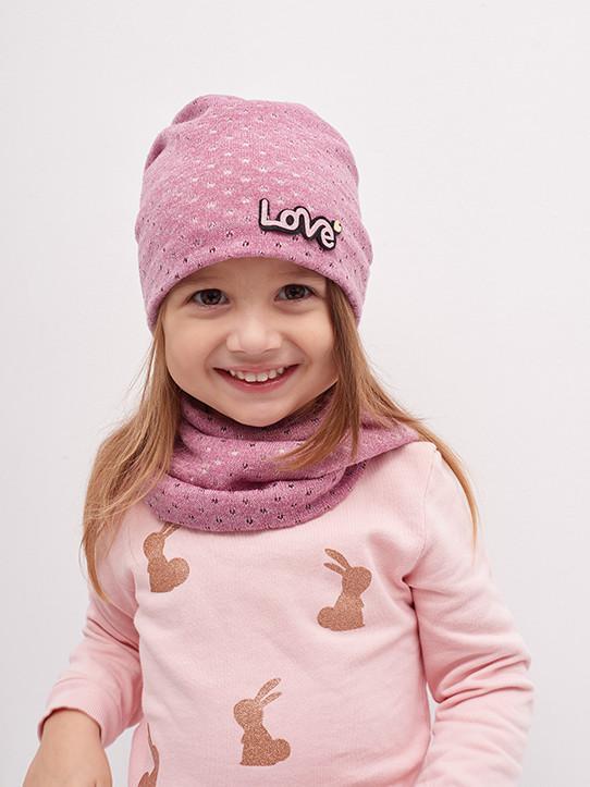 Шапка и снуд Дембохаус р. 50 Сиреневый