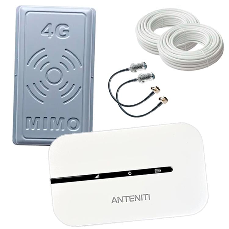 Комплект 4G Wi-Fi с аккумуляторной батареей 4500 mAh/роутер ANTENITI E-5576/антенна МIМО 17 Дб (043)