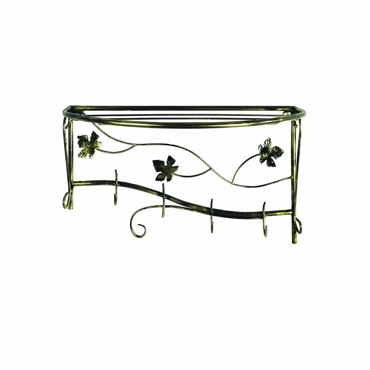 Вешалка настенная Хатинка кованая с овальной полкой для головных уборов 60 см (CNT00011830)