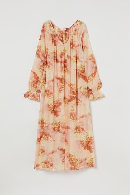 Платье H&M 1008391П Цветы S Пудровый