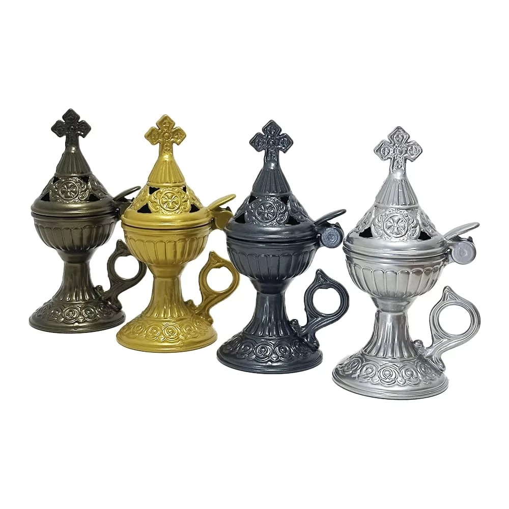 Кадильница металлическая 15 см Золотистый (ФР-00005678) - фото 2 Кадильница металлическая 15 см Золотистый (ФР-00005678) - фото 2