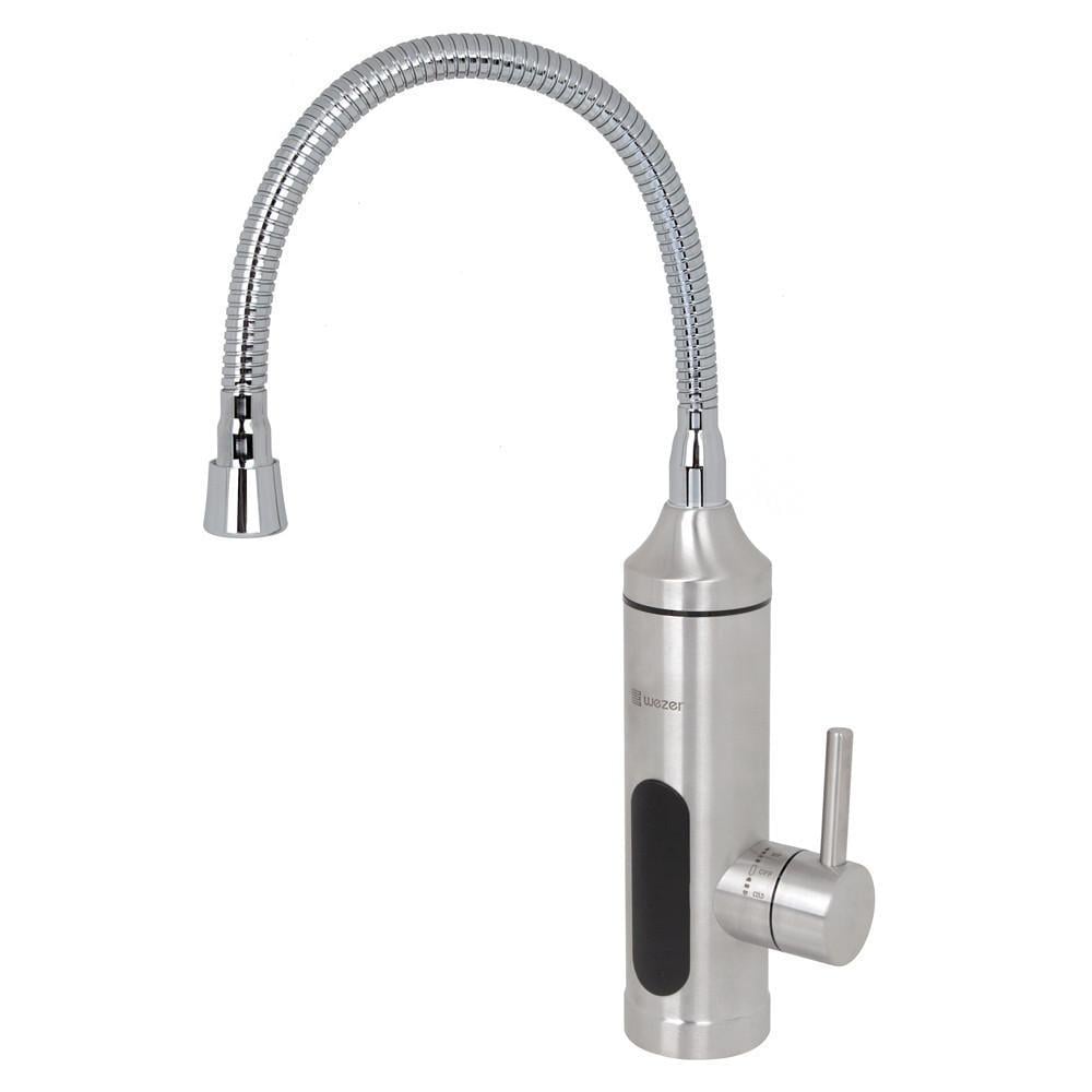 Проточный водонагреватель Wezer SDS-F06T нержавеющая сталь датчик температуры 3 кВт Хром (1055379)