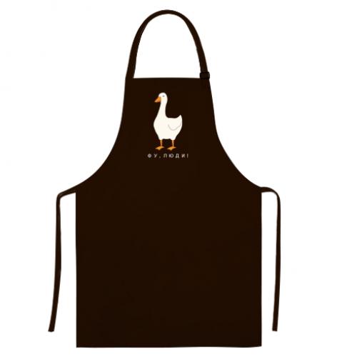 Фартук "Гусак - фу, люди!" Коричневый (18099493-12-205765) - фото 1 Фартук "Гусак - фу, люди!" Коричневый (18099493-12-205765) - фото 1