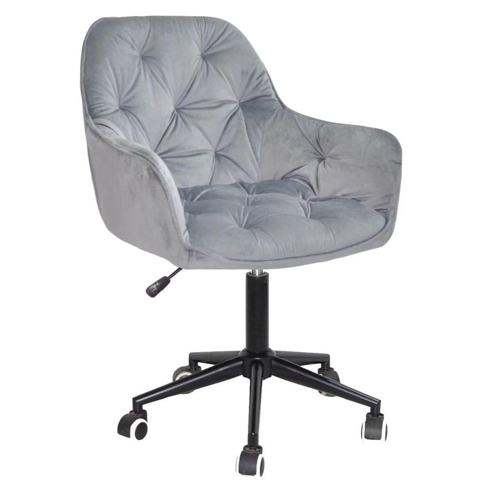 Стул LEROY OFFICE MODERN BLACK PH-601 бархат Серый (898738)