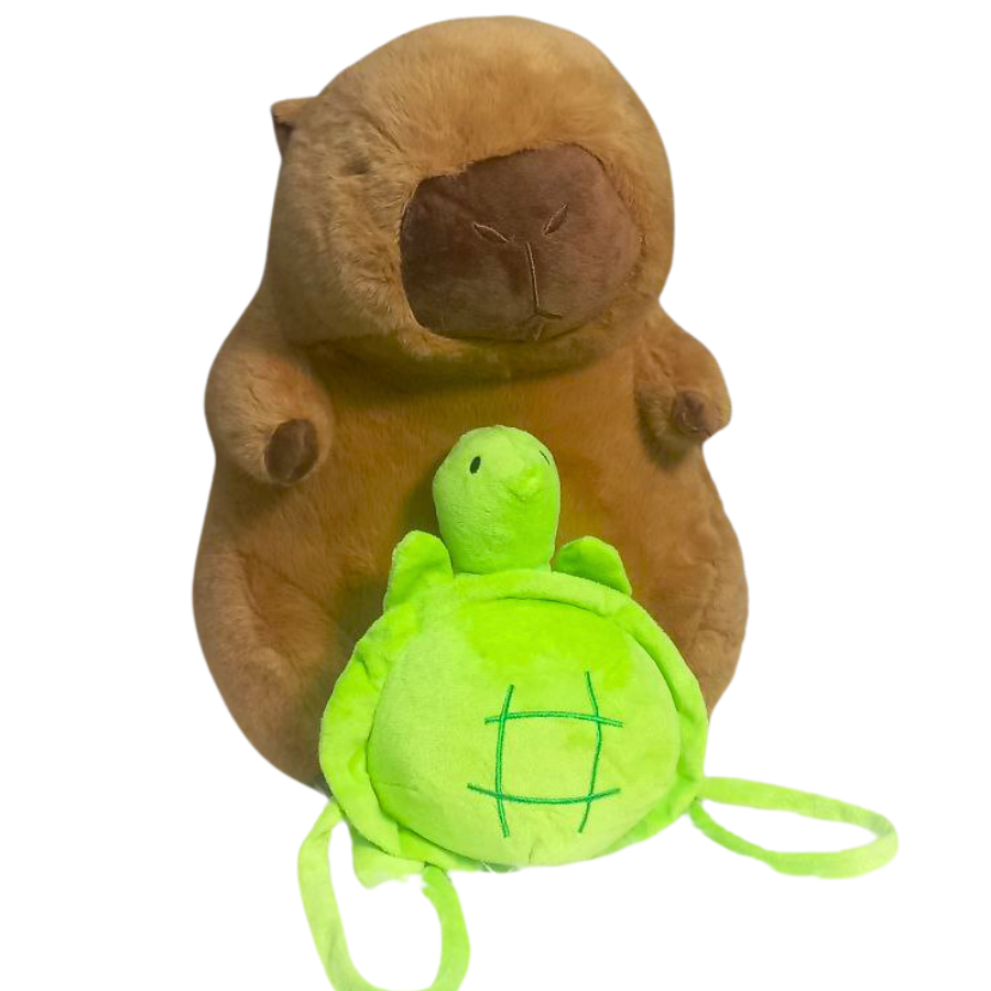 Мягкая игрушка Капибара с рюкзаком 40 см Коричневый (9066/40)