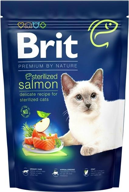 Корм для котів Brit Premium Cat Sterilised Salmon Лосось 1,5 кг Корм для котів Brit Premium Cat Sterilised Salmon Лосось 1,5 кг