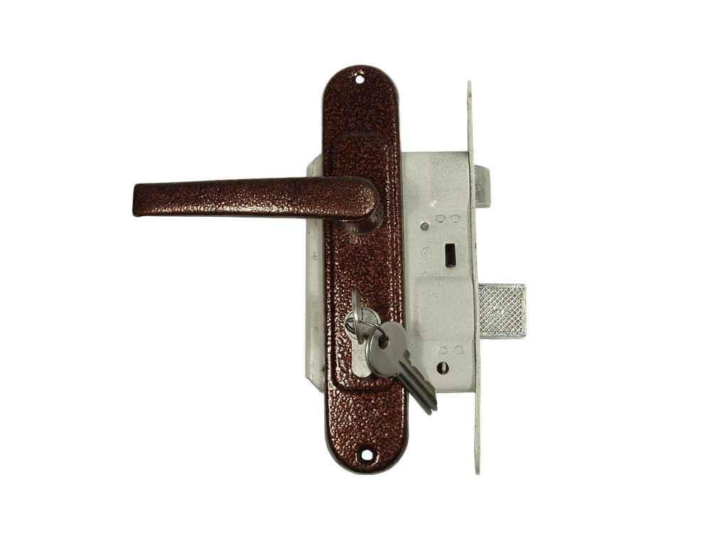 Замок врізний Тандем ЗВ-5АМ ліва ручка пряма Мідний (1705117764)