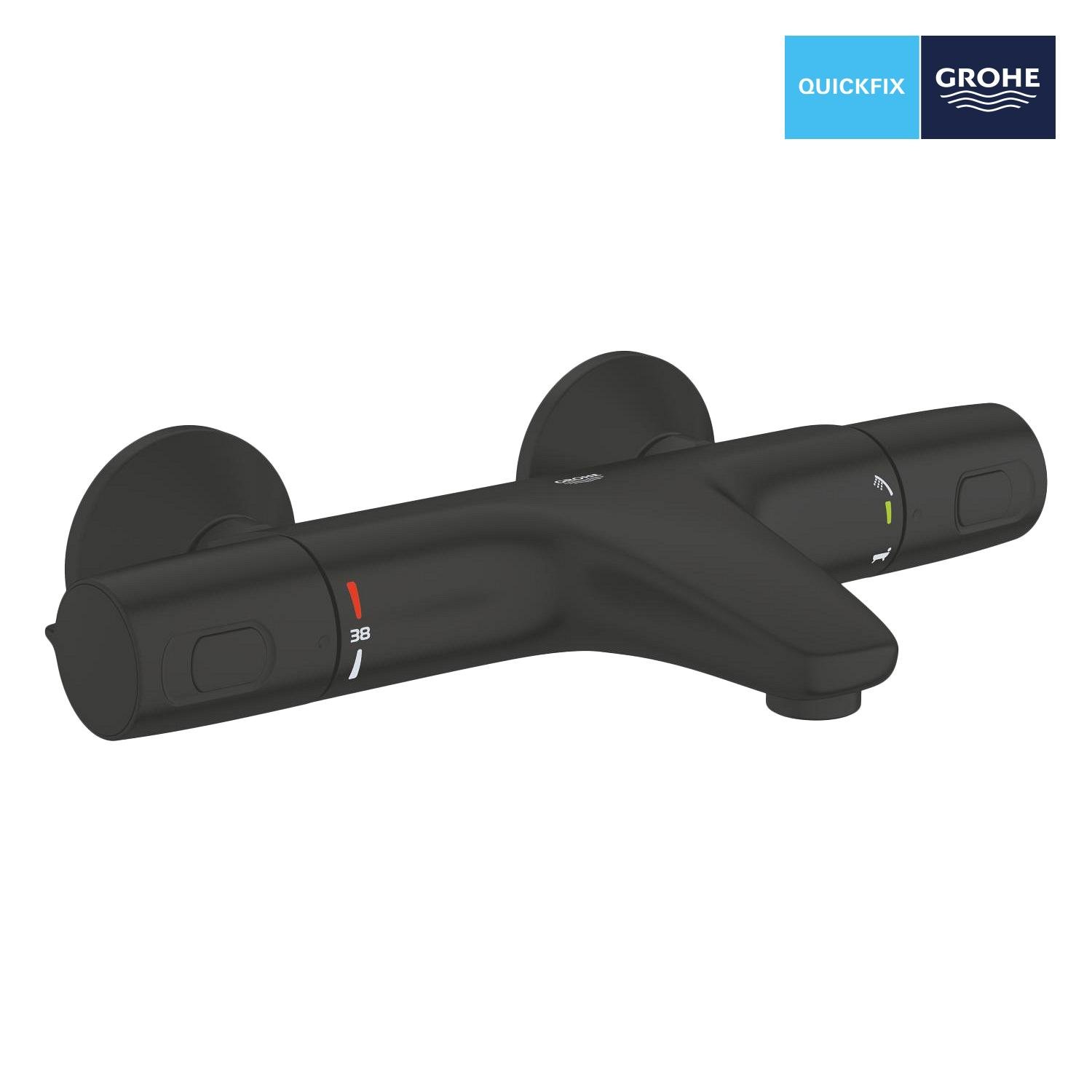 Змішувач для ванної Grohe QuickFix Precision Trend 1022162432 з термостатом Чорний (250828) - фото 5 Змішувач для ванної Grohe QuickFix Precision Trend 1022162432 з термостатом Чорний (250828) - фото 5