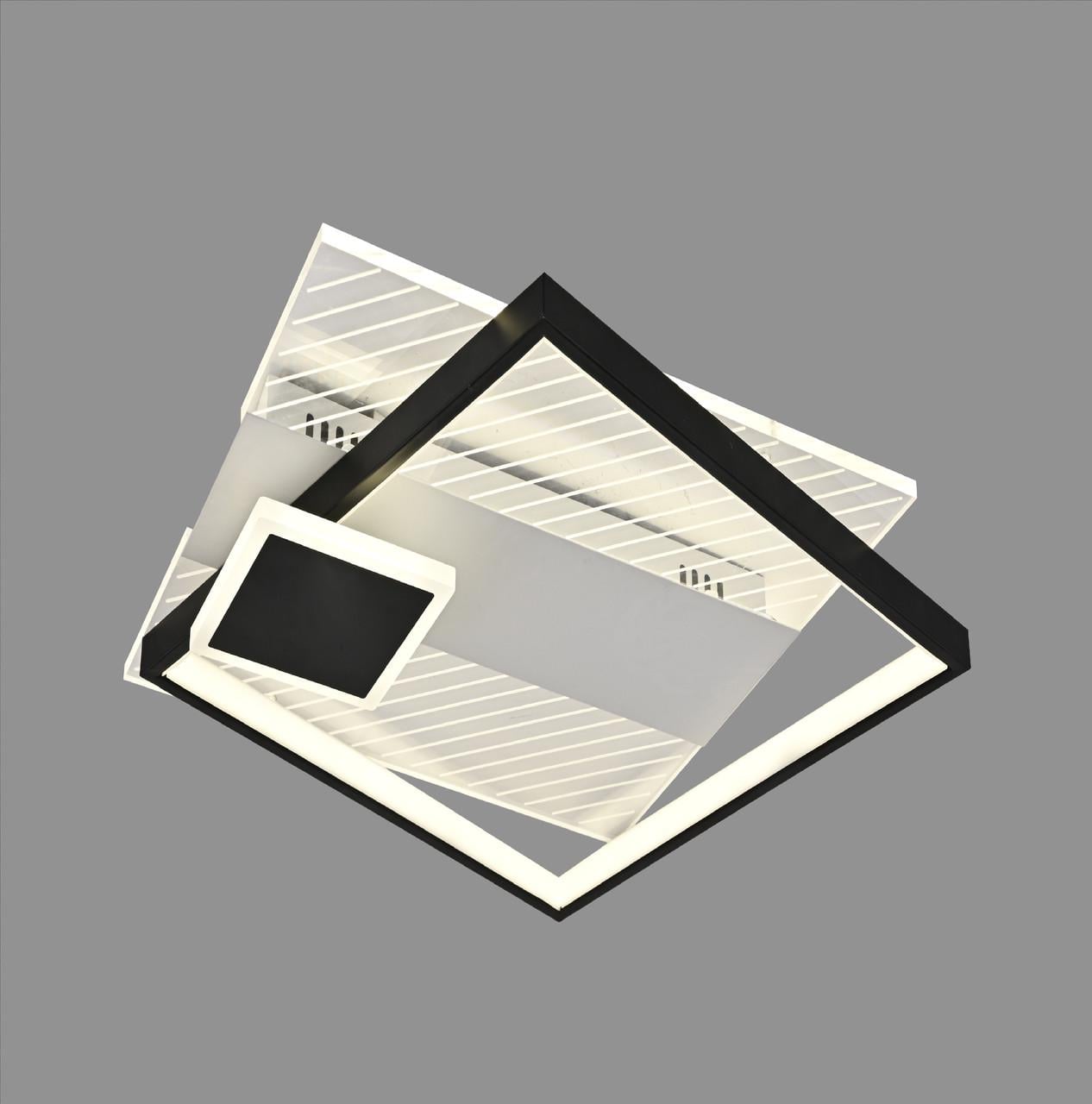 Люстра светодиодная Svet с пультом 104W 3000-6000К Черно-белый (SY-9301/S BK+WH)