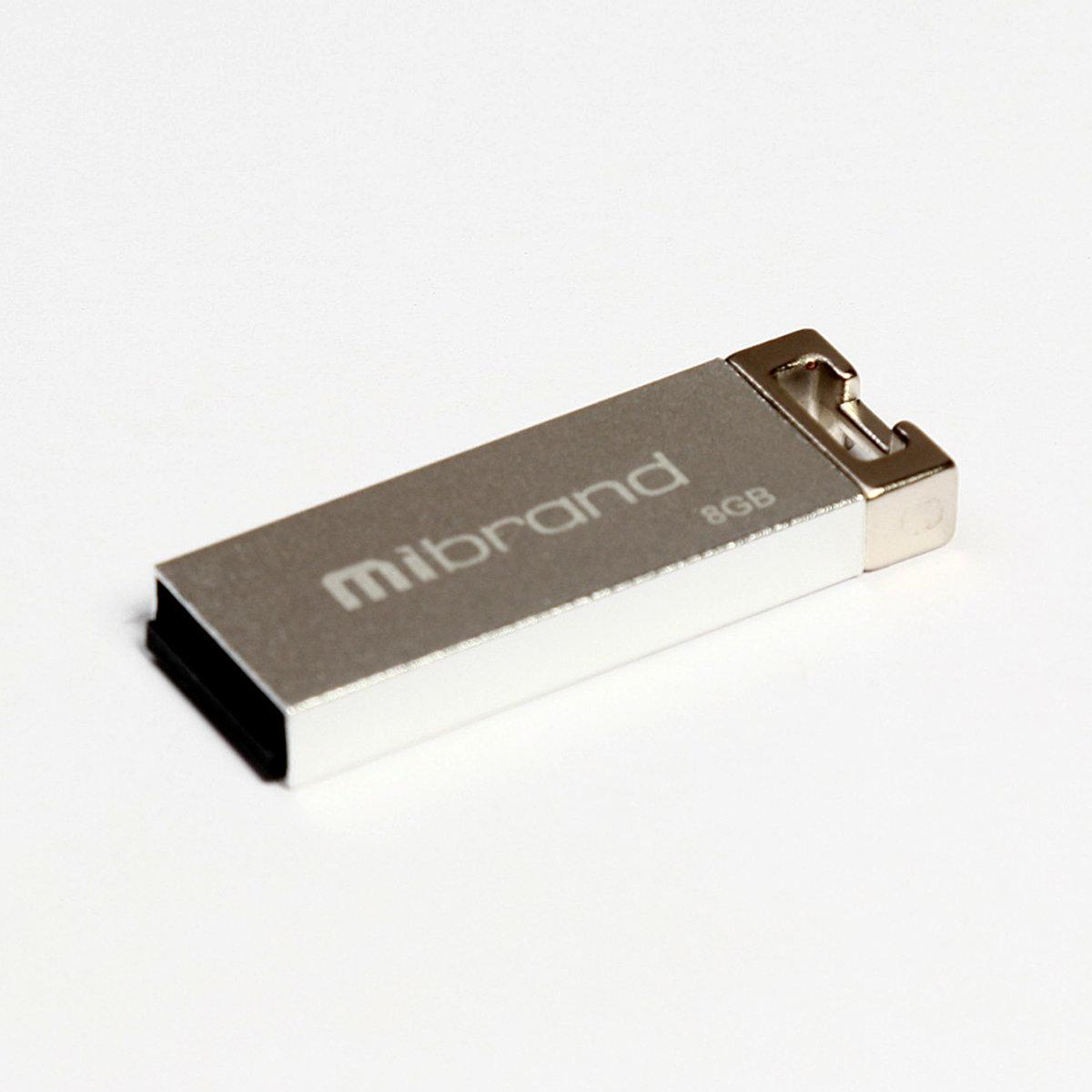 Флешка для ноутбука Flash Mibrand USB 2.0 Chameleon 8Gb Silver (MI2.0/CH8U6S)